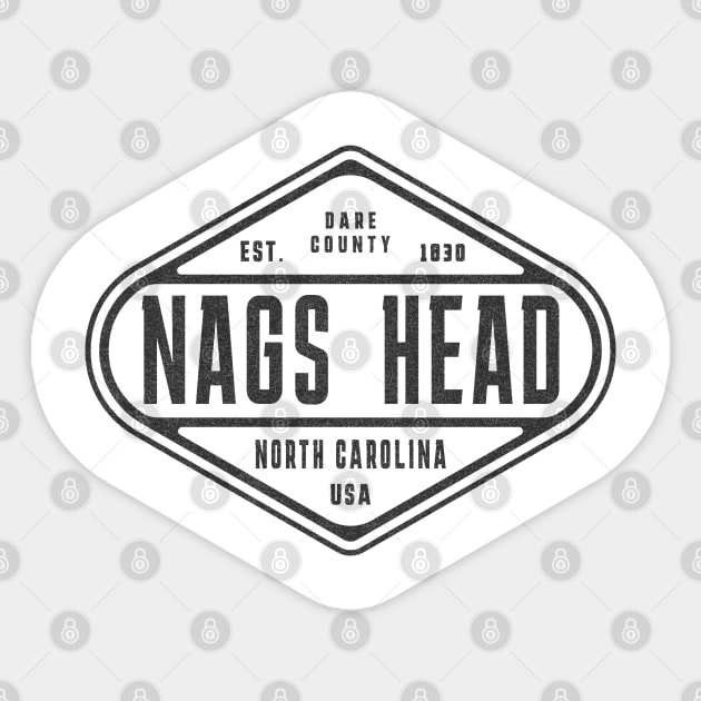 Nags Head, NC Summertime Weathered Sign Sticker by Contentarama